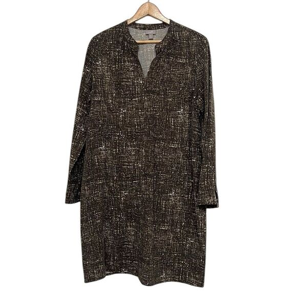 J. Jill Tunic Dress 100% Silk Woman’s Size Large Petite Pullover Long Sleeve - Picture 1 of 9